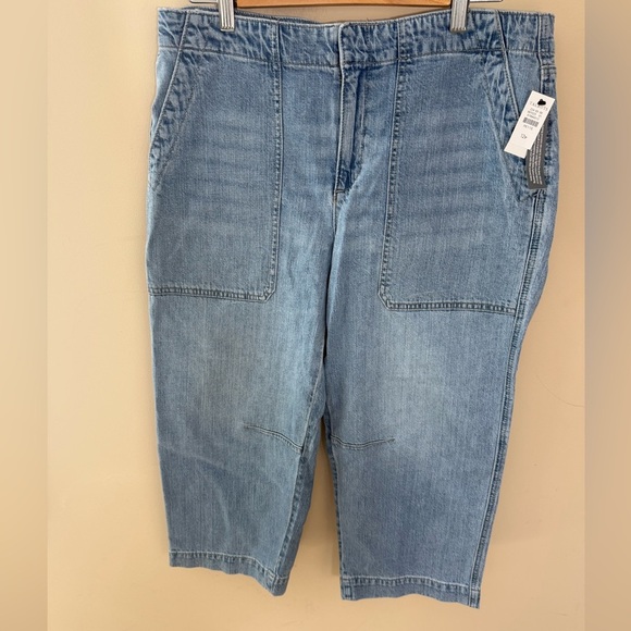 Talbots jeans Straight Crop denim Milania wash size 12 P - Picture 4 of 8